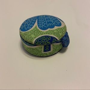 Vera Bradley Blue/Green Small Pill Box